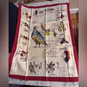 Williams Sonoma tea towel 12 days of Christmas, new